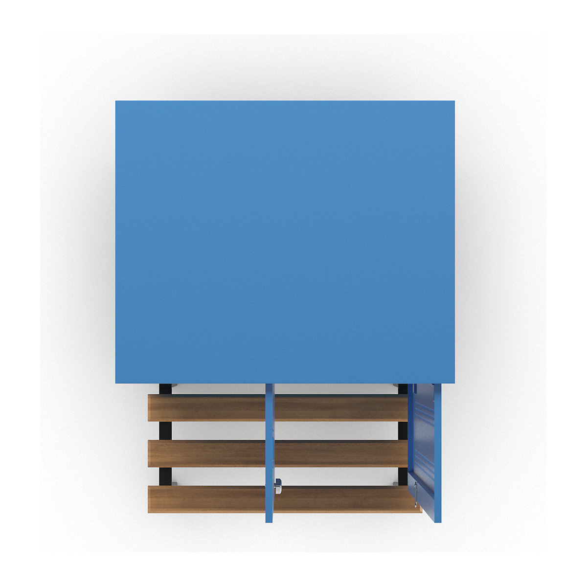 Berlin 1 bench seat clothes locker – Wolf (Product illustration 7)-6