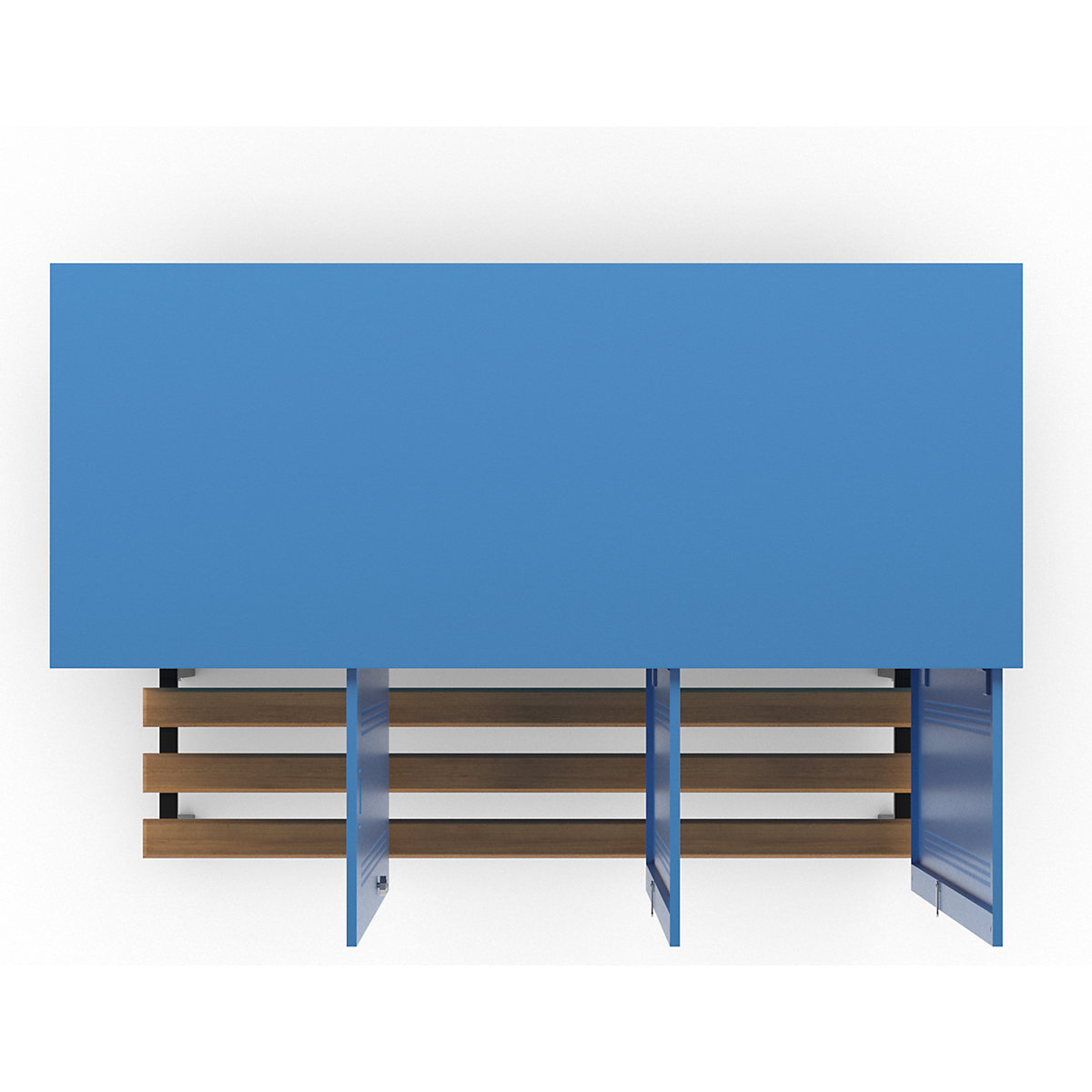 Berlin 1 bench seat clothes locker – Wolf (Product illustration 6)-5