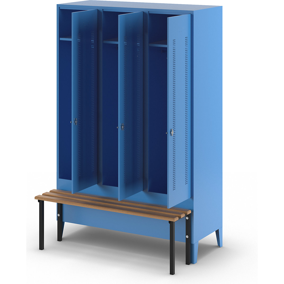 Berlin 1 bench seat clothes locker – Wolf (Product illustration 8)-7