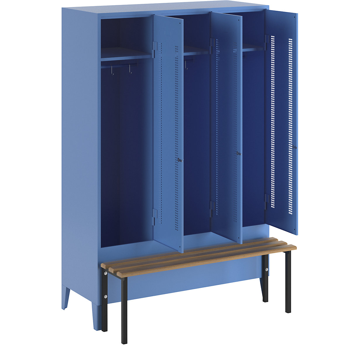 Berlin 1 bench seat clothes locker – Wolf