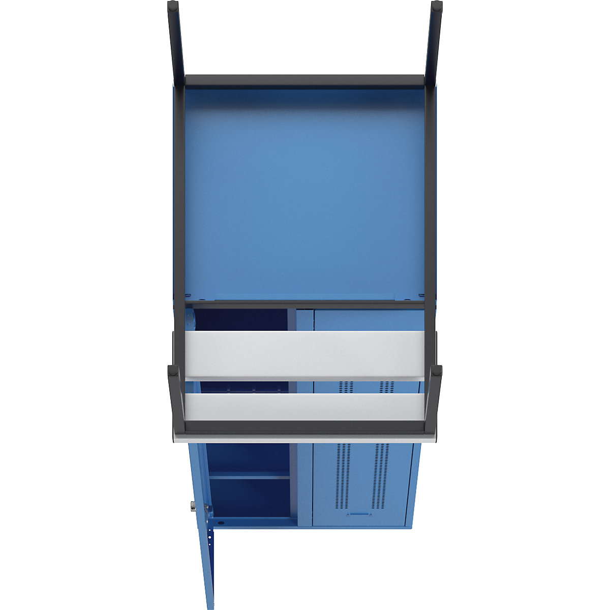 Berlin 1 bench seat clothes locker – Wolf (Product illustration 6)-5