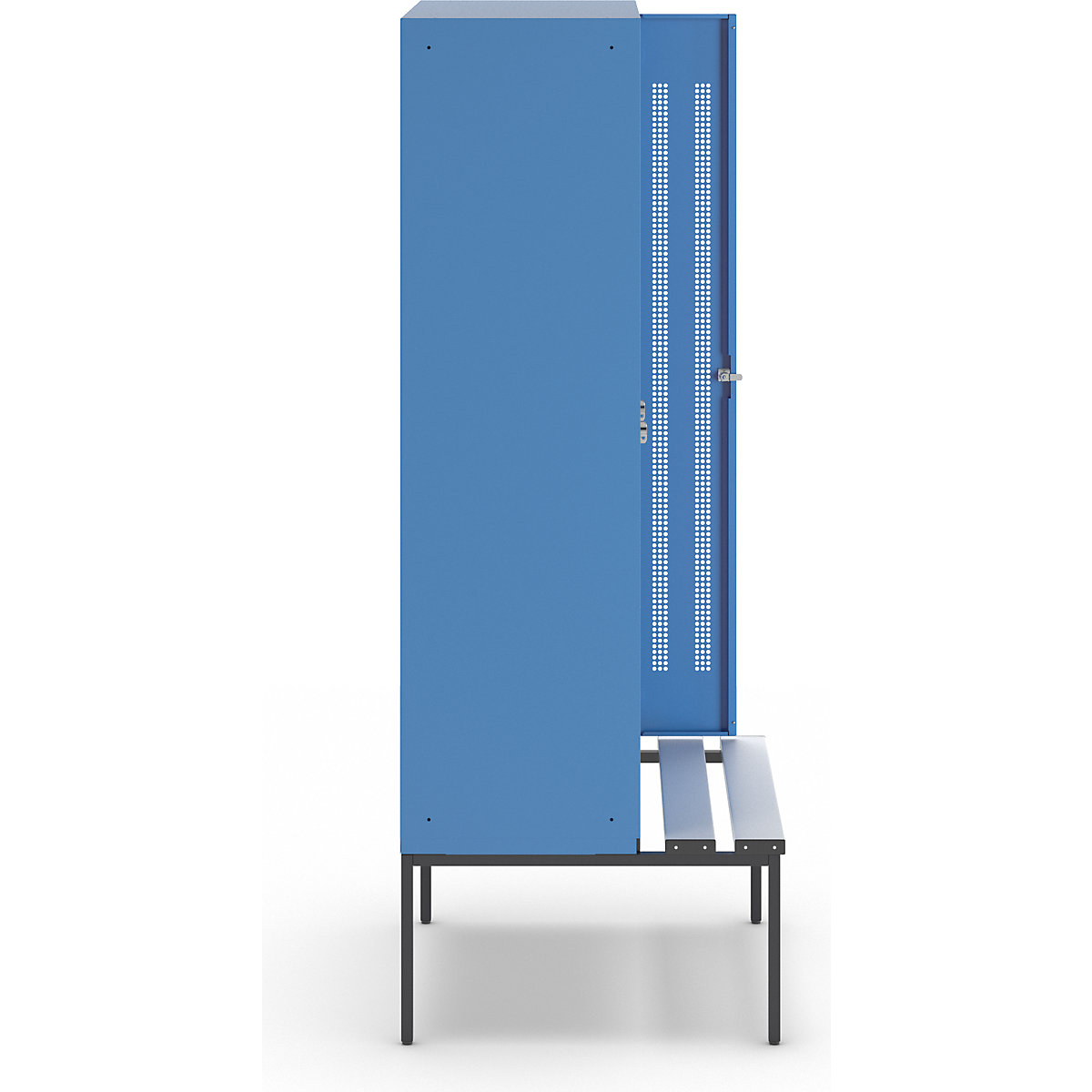 Berlin 1 bench seat clothes locker – Wolf (Product illustration 4)-3