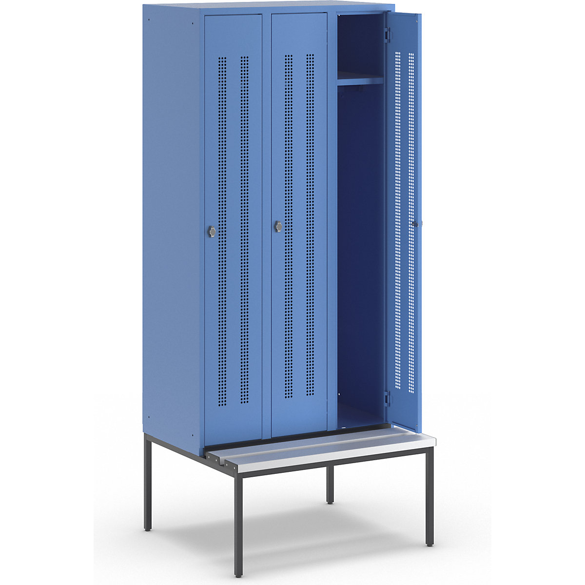 Berlin 1 bench seat clothes locker – Wolf