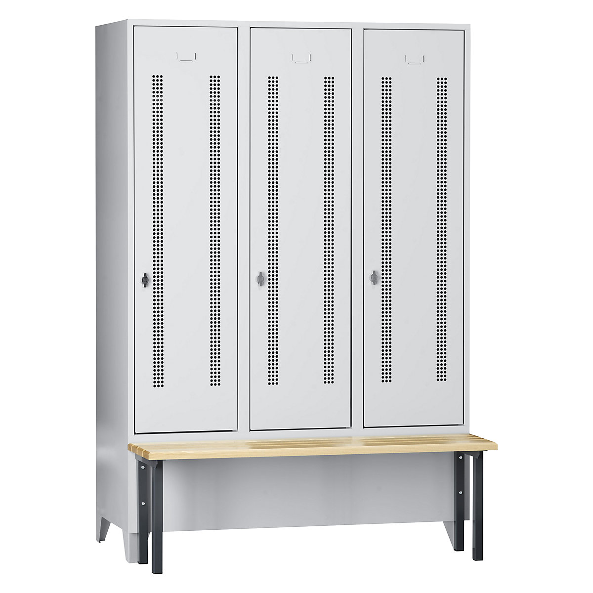Berlin 1 bench seat clothes locker – Wolf (Product illustration 9)-8