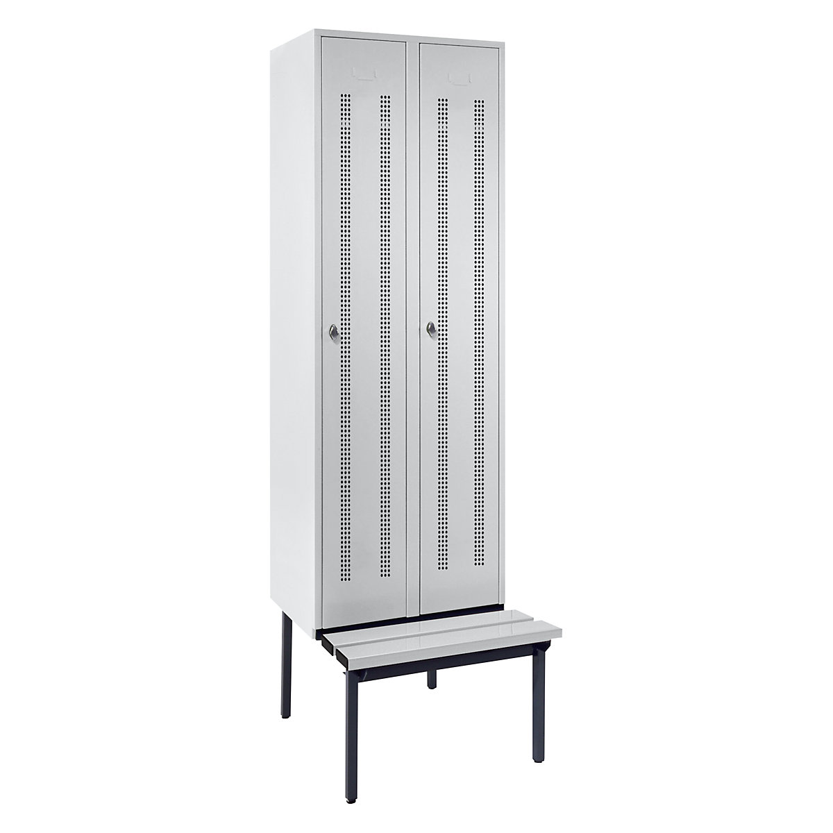 Berlin 1 bench seat clothes locker – Wolf (Product illustration 9)-8