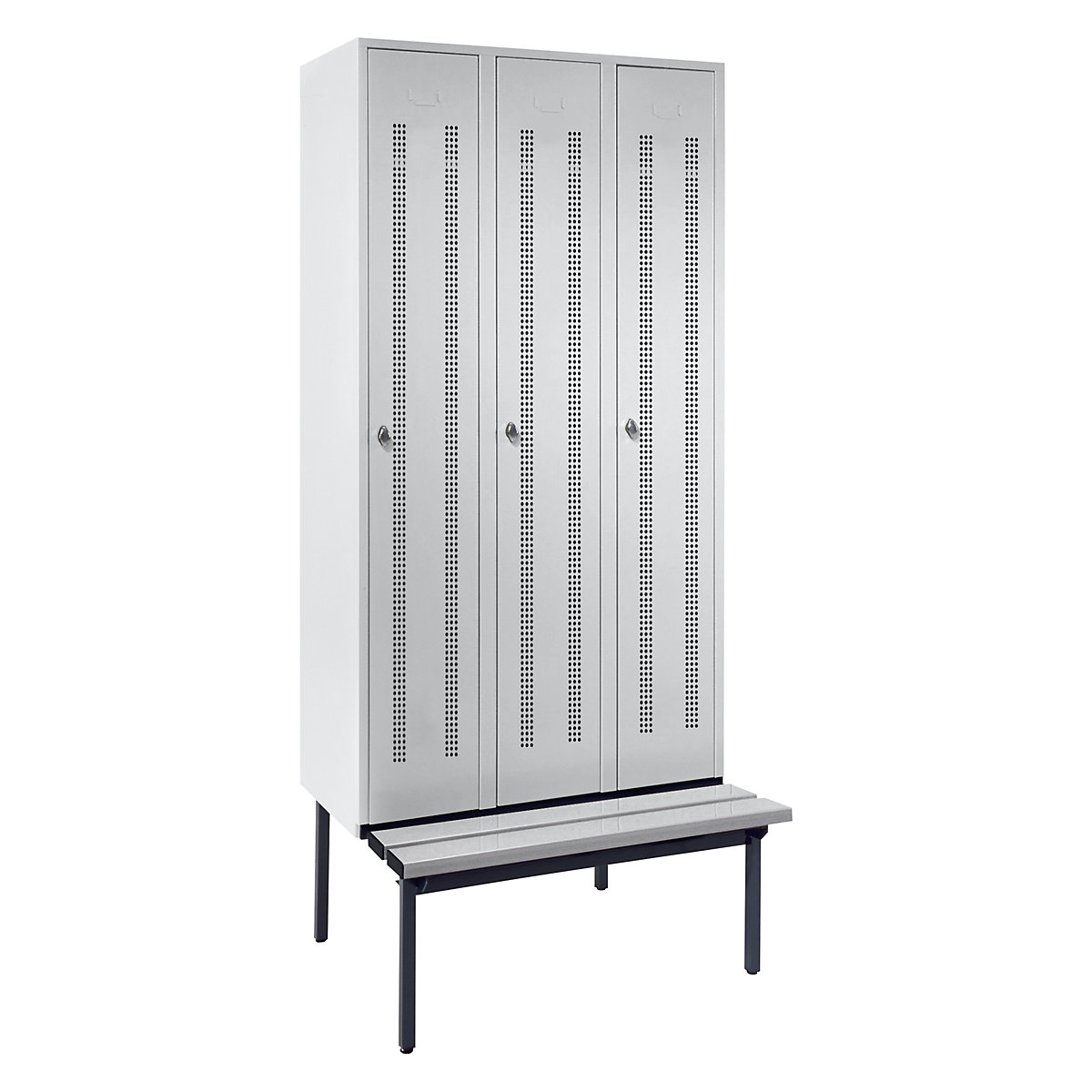 Berlin 1 bench seat clothes locker – Wolf (Product illustration 9)-8