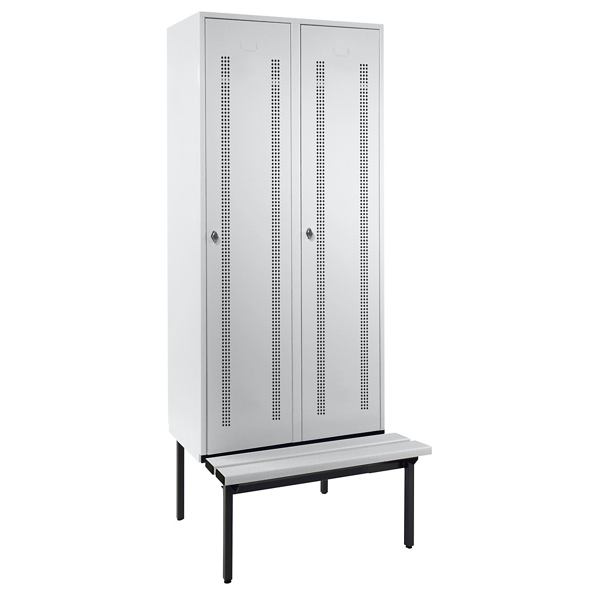 Berlin 1 bench seat clothes locker – Wolf (Product illustration 9)-8