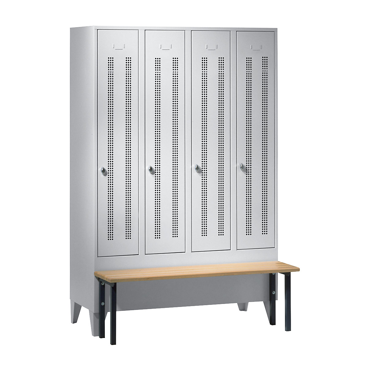 Berlin 1 bench seat clothes locker – Wolf (Product illustration 9)-8