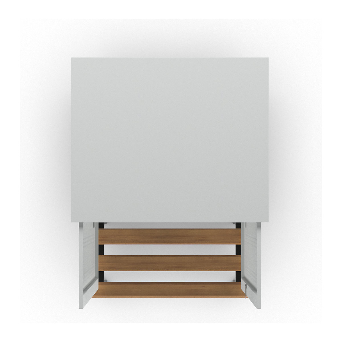 Berlin 1 clean and dirty locker with bench seat – Wolf (Product illustration 5)-4