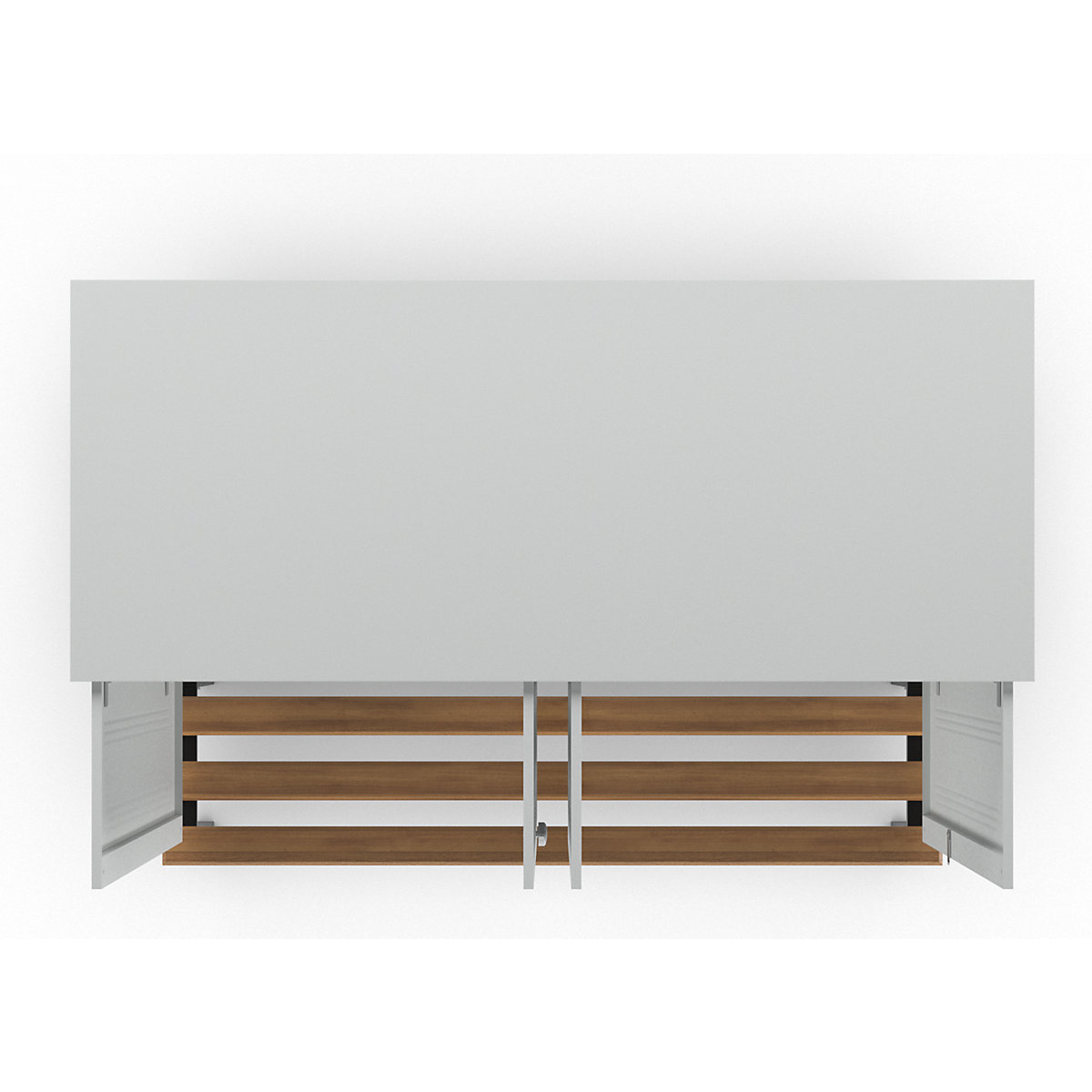 Berlin 1 clean and dirty locker with bench seat – Wolf (Product illustration 5)-4