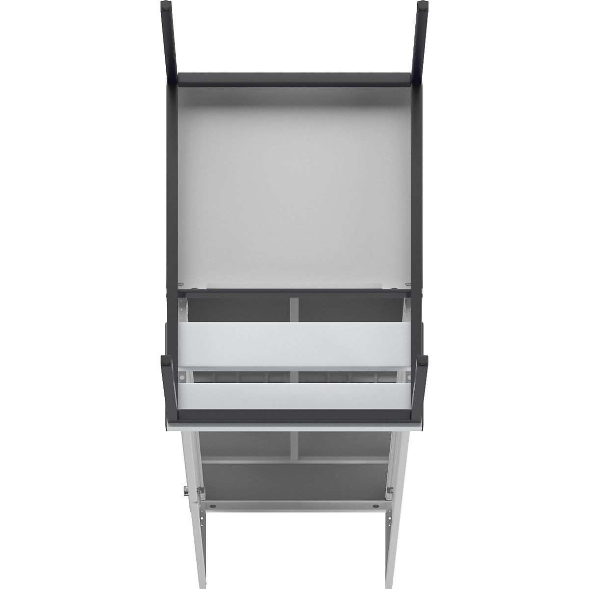 Berlin 1 clean and dirty locker with bench seat – Wolf (Product illustration 7)-6