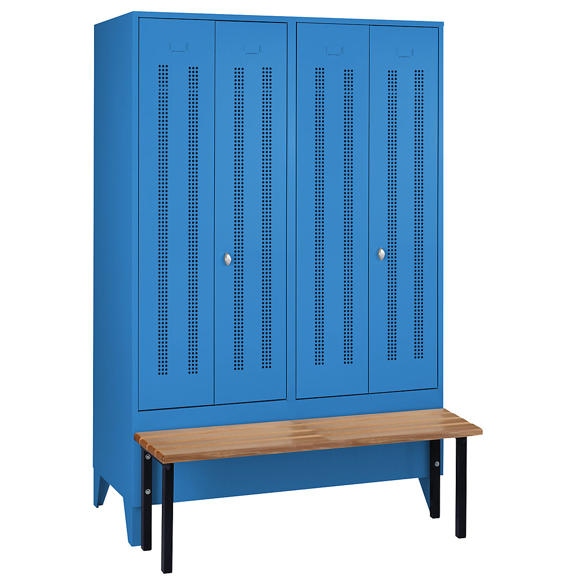 Berlin 1 clean and dirty locker with bench seat – Wolf (Product illustration 8)-7