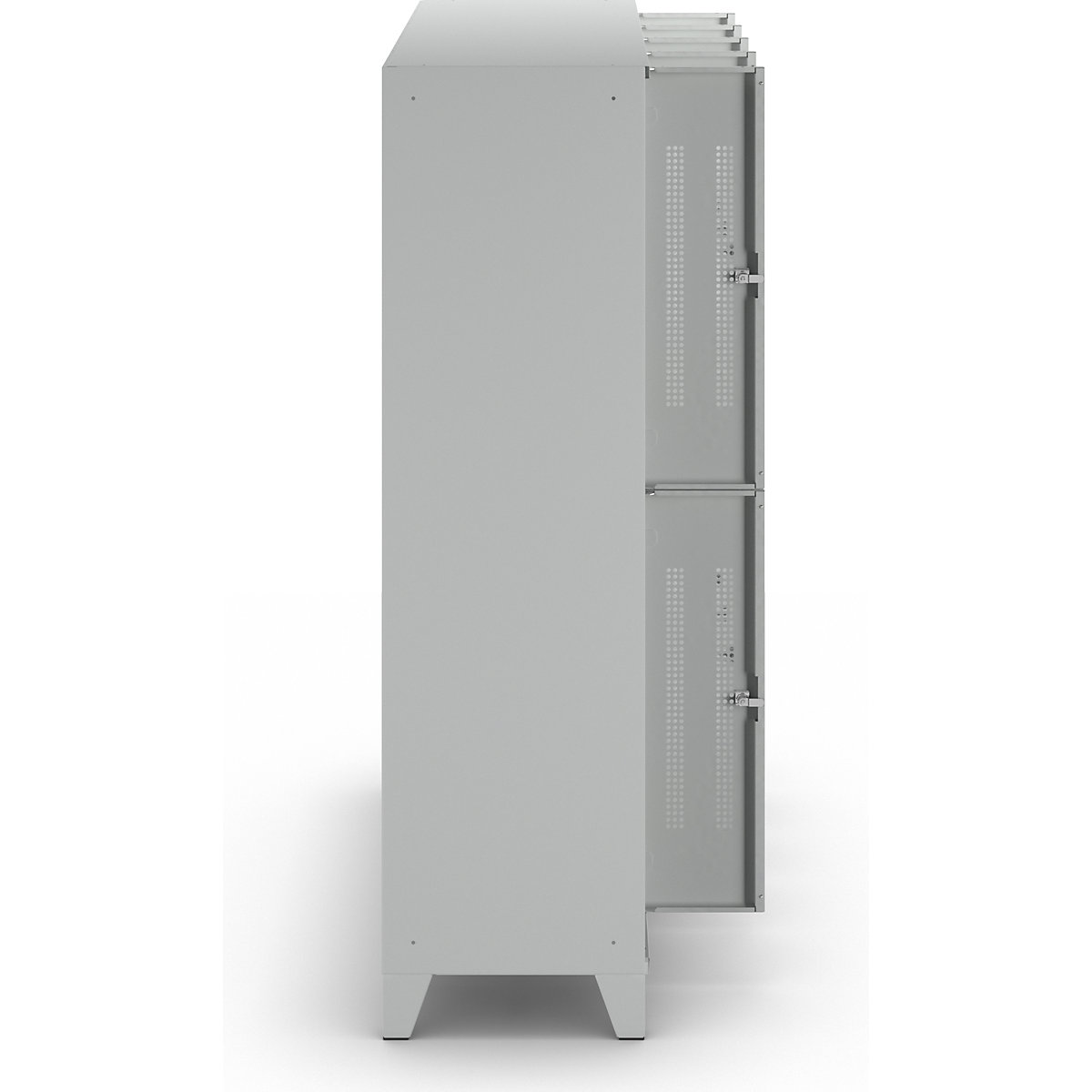 Berlin 1 double deck clothes locker – Wolf (Product illustration 5)-4