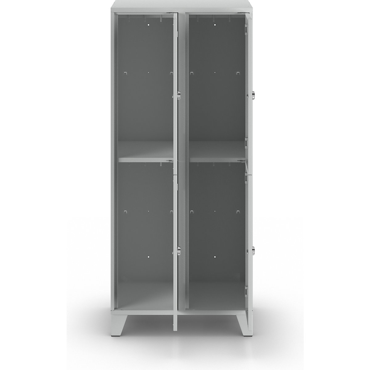 Berlin 1 double deck clothes locker – Wolf (Product illustration 4)-3