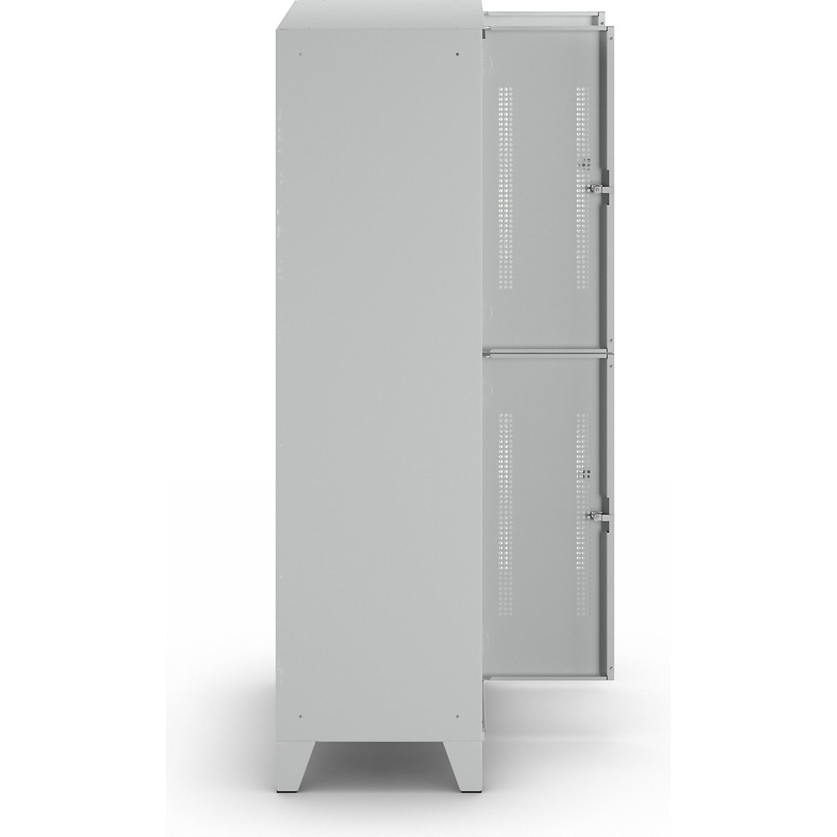 Berlin 1 double deck clothes locker – Wolf (Product illustration 5)-4