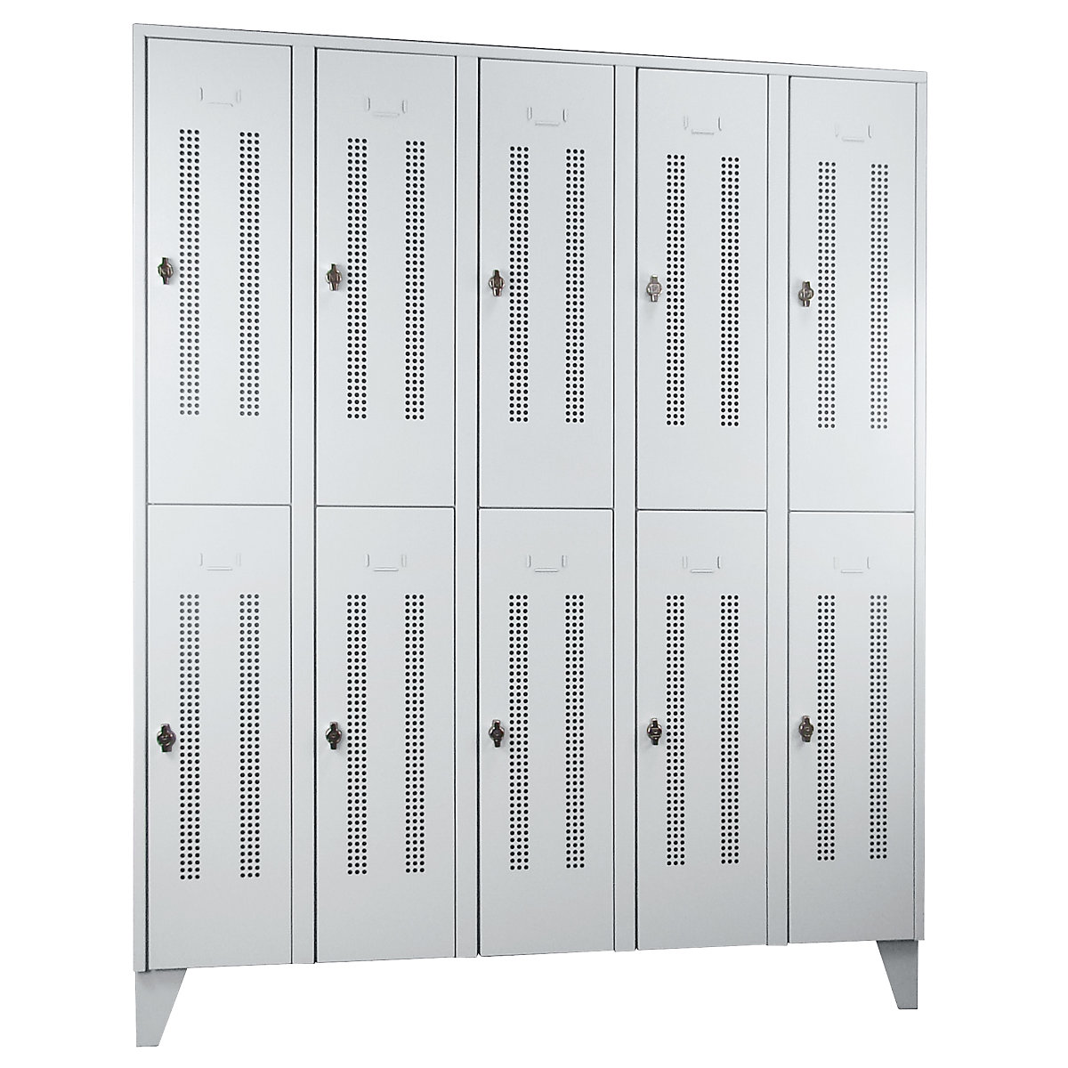 Berlin 1 double deck clothes locker – Wolf (Product illustration 6)-5