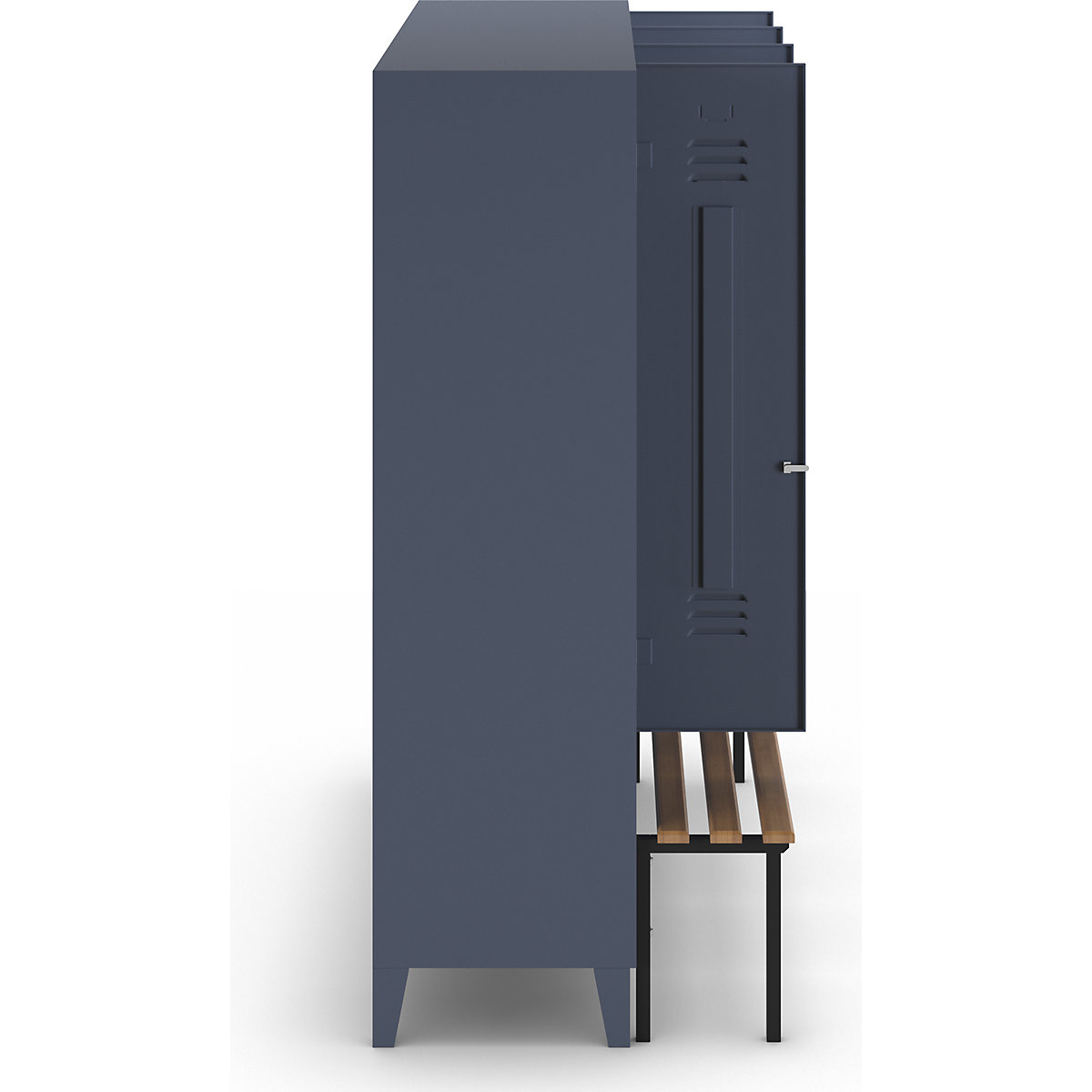 Berlin 2 bench seat clothes locker – Wolf (Product illustration 4)-3