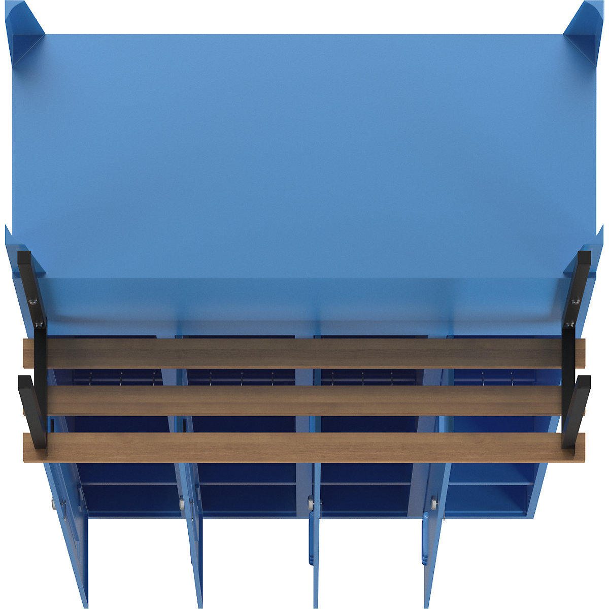 Berlin 2 bench seat clothes locker – Wolf (Product illustration 7)-6