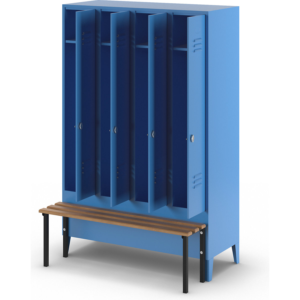 Berlin 2 bench seat clothes locker – Wolf (Product illustration 8)-7