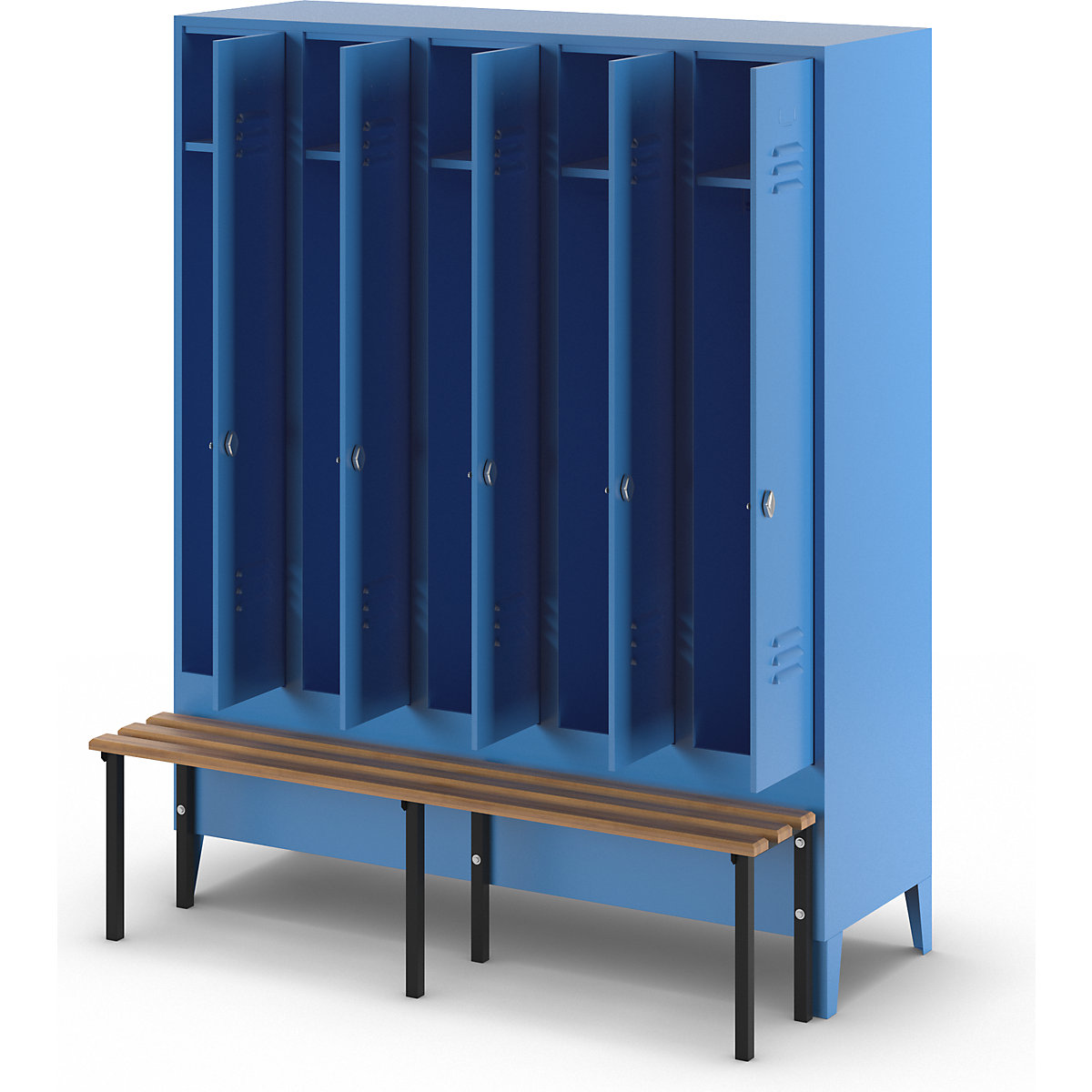 Berlin 2 bench seat clothes locker – Wolf (Product illustration 8)-7