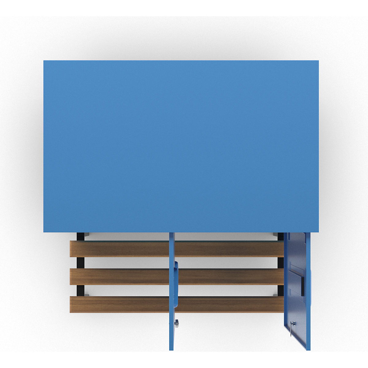 Berlin 2 bench seat clothes locker – Wolf (Product illustration 6)-5