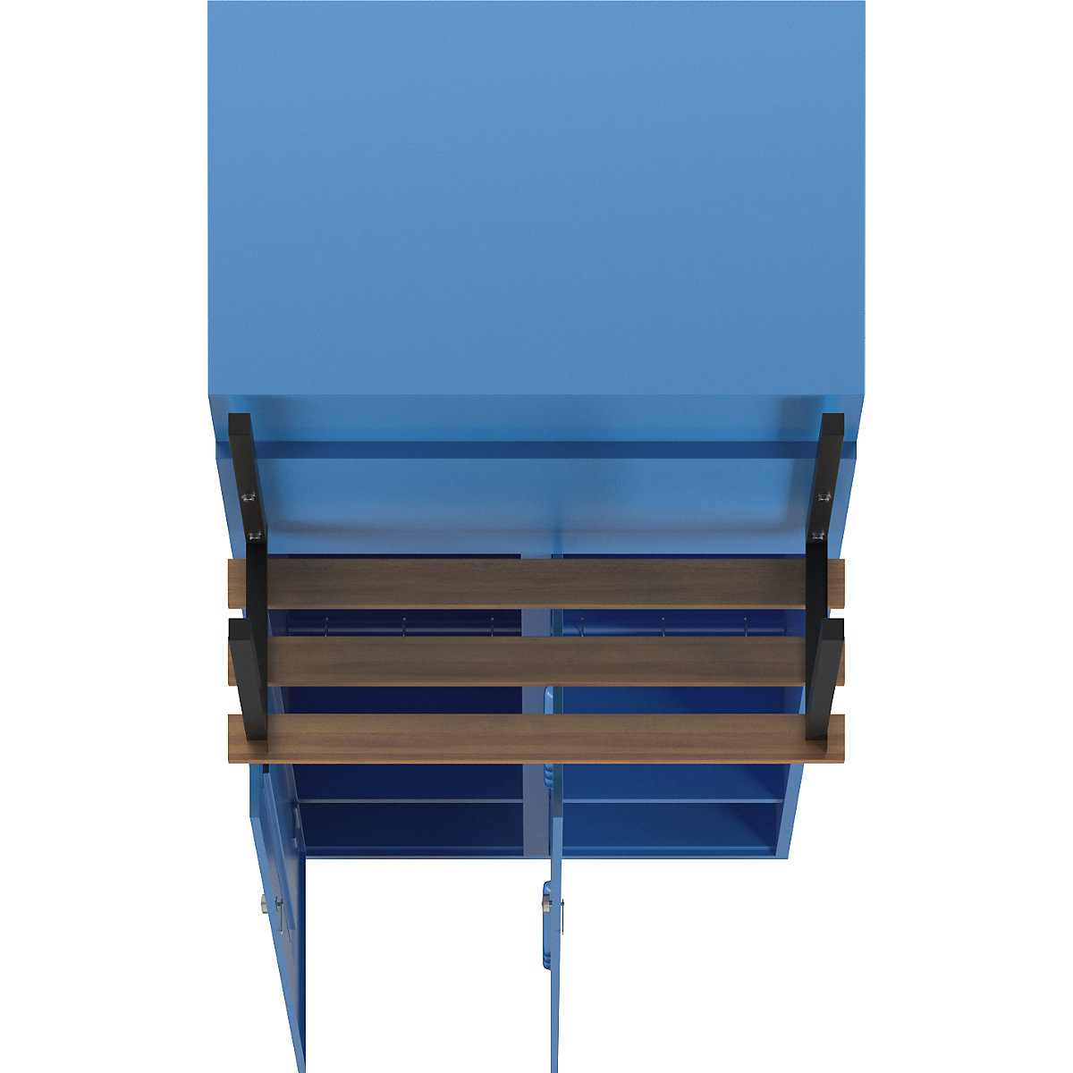 Berlin 2 bench seat clothes locker – Wolf (Product illustration 7)-6