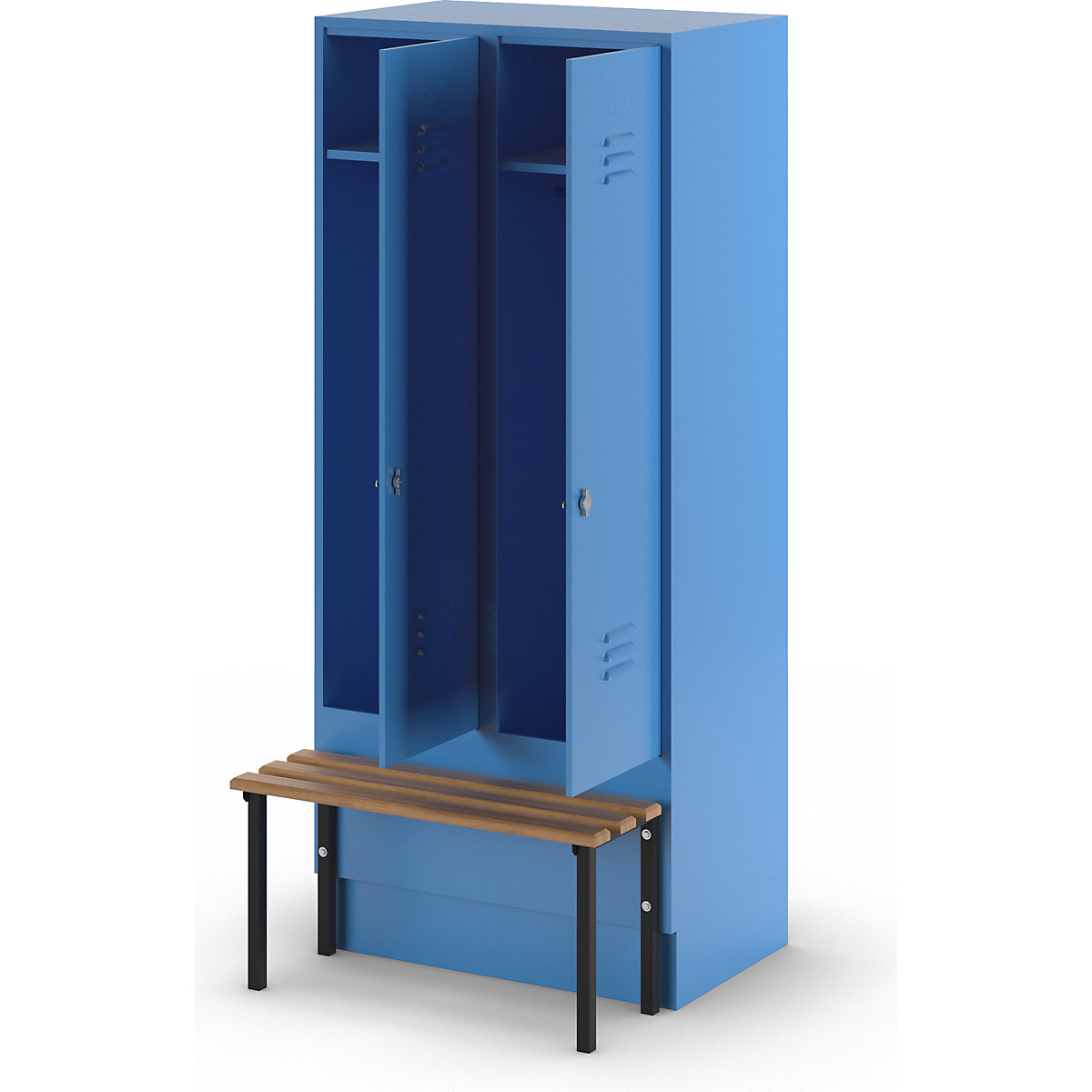 Berlin 2 bench seat clothes locker – Wolf (Product illustration 8)-7
