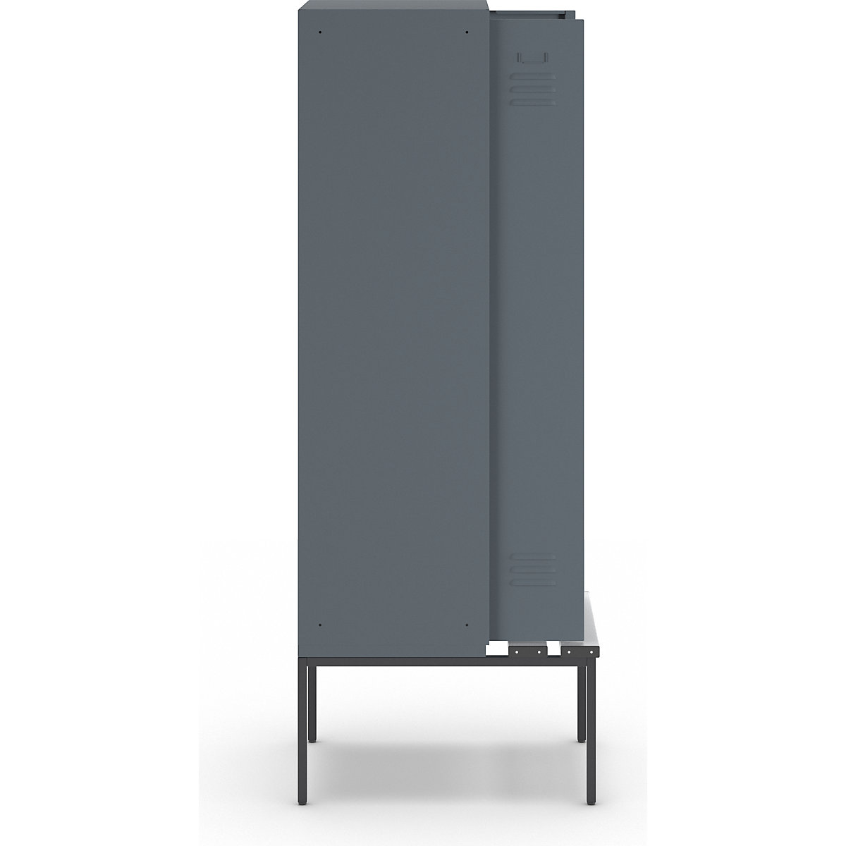 Berlin 2 clean and dirty locker with bench seat – Wolf (Product illustration 5)-4