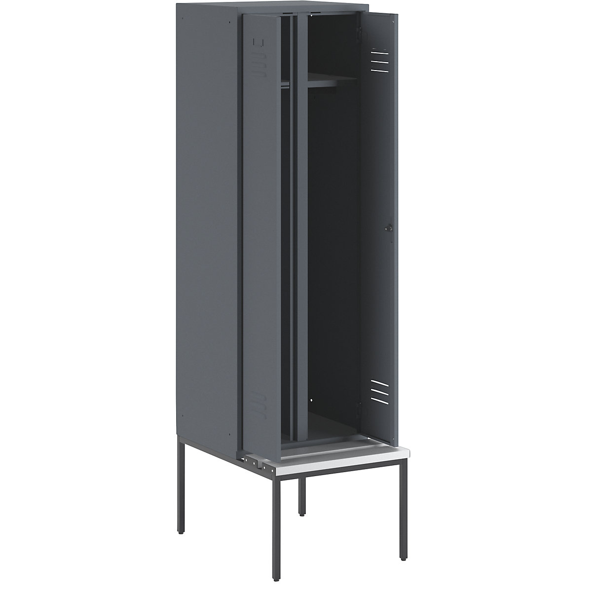 Berlin 2 clean and dirty locker with bench seat – Wolf