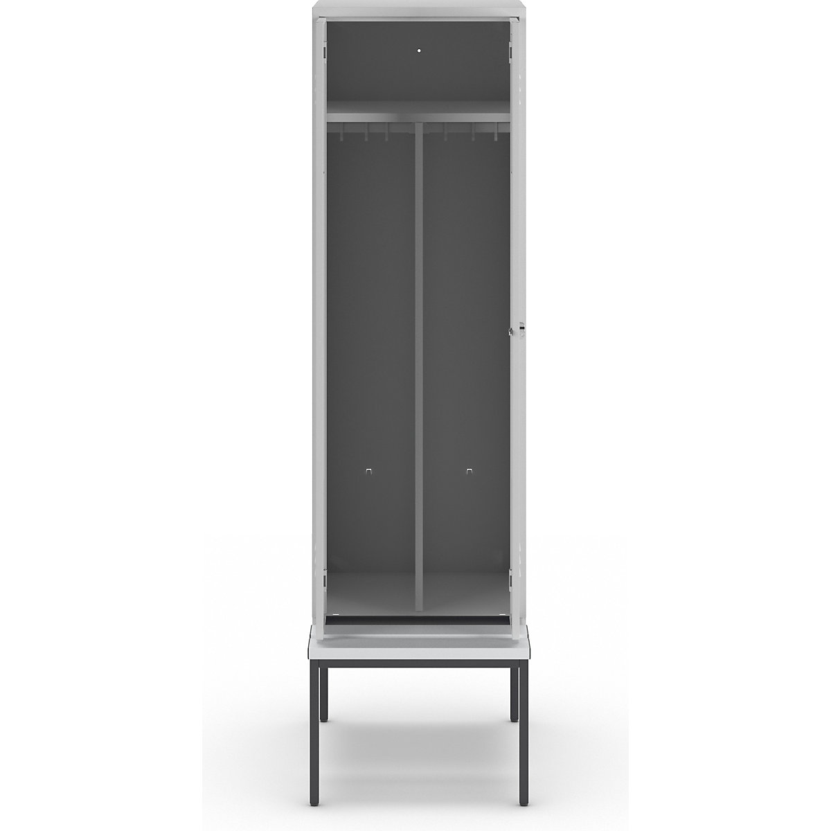 Berlin 2 clean and dirty locker with bench seat – Wolf (Product illustration 3)-2