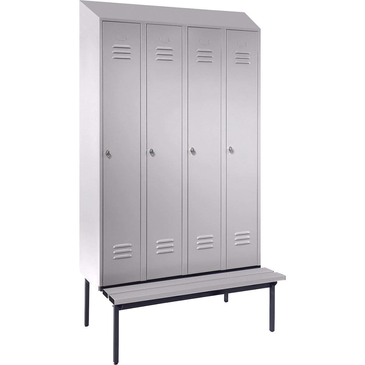 Berlin 2 clothes locker with bench seat - Wolf