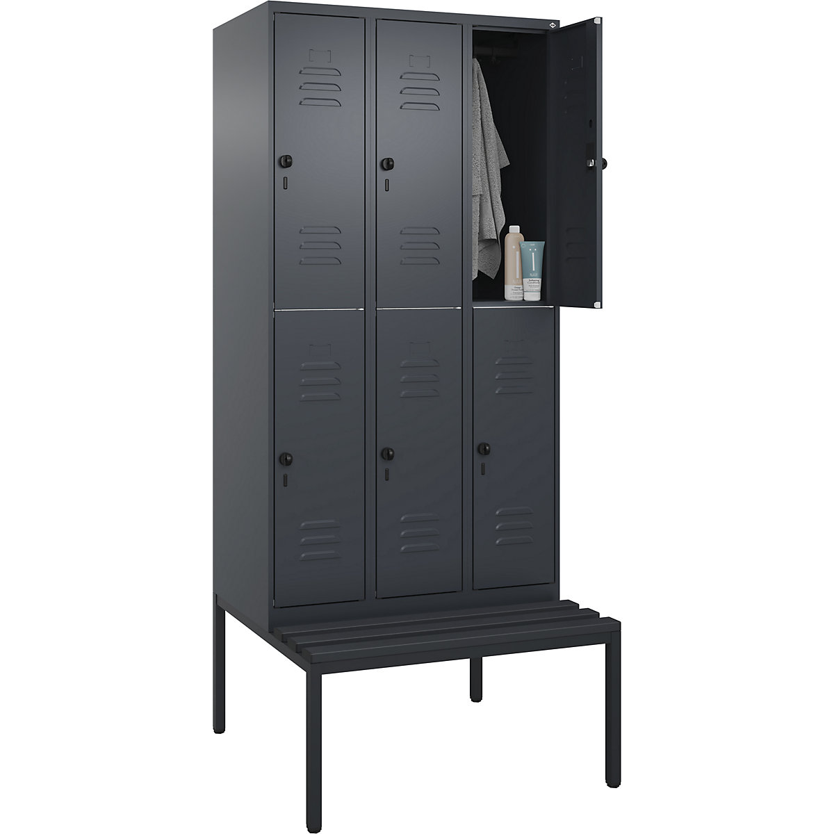 Classic PLUS bench seat double deck clothes locker – C+P
