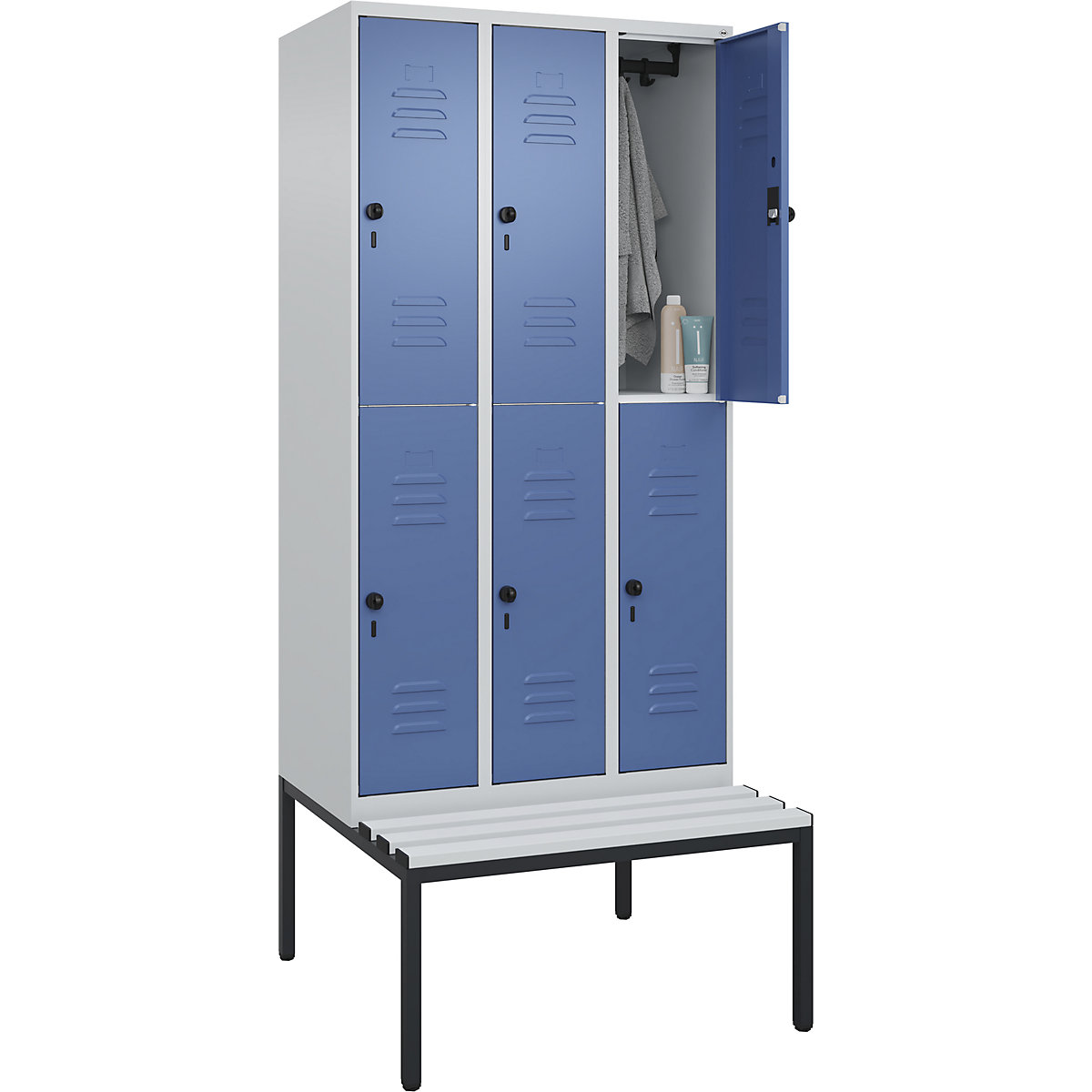 Classic PLUS bench seat double deck clothes locker – C+P