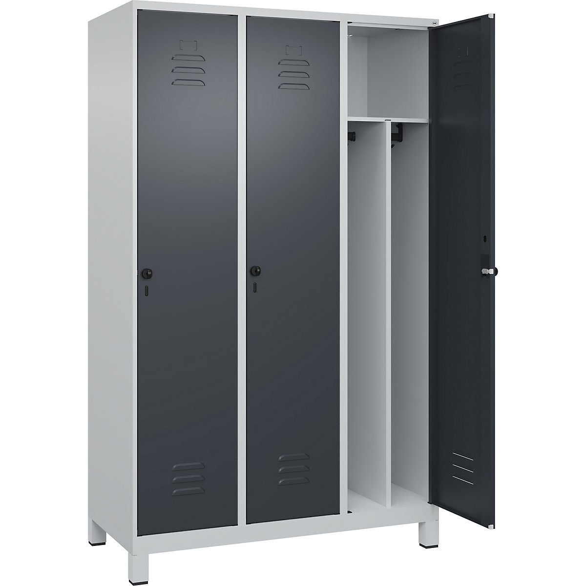 Classic PLUS clean and dirty clothes locker, narrow – C+P (Product illustration 4)-3