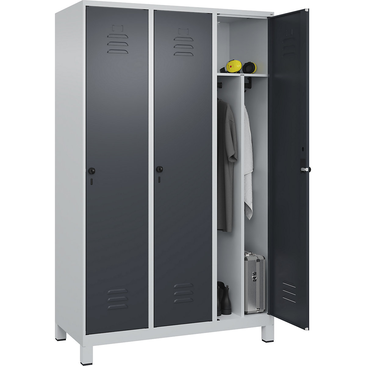 Classic PLUS clean and dirty clothes locker, narrow – C+P