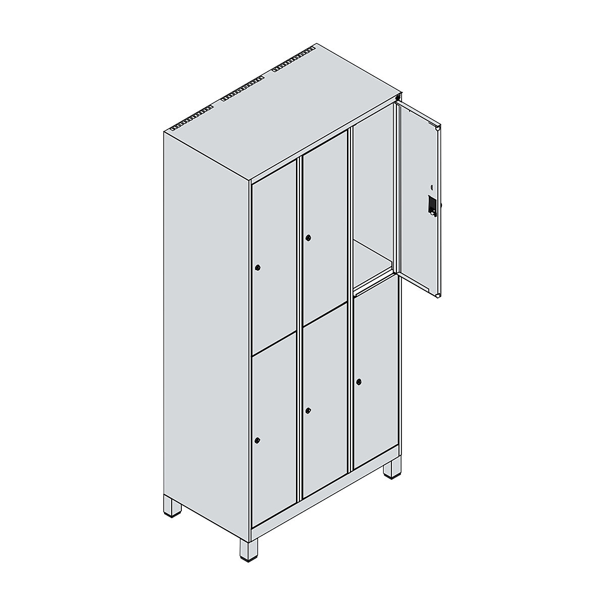 Classic PLUS double deck clothes locker – C+P (Product illustration 3)-2