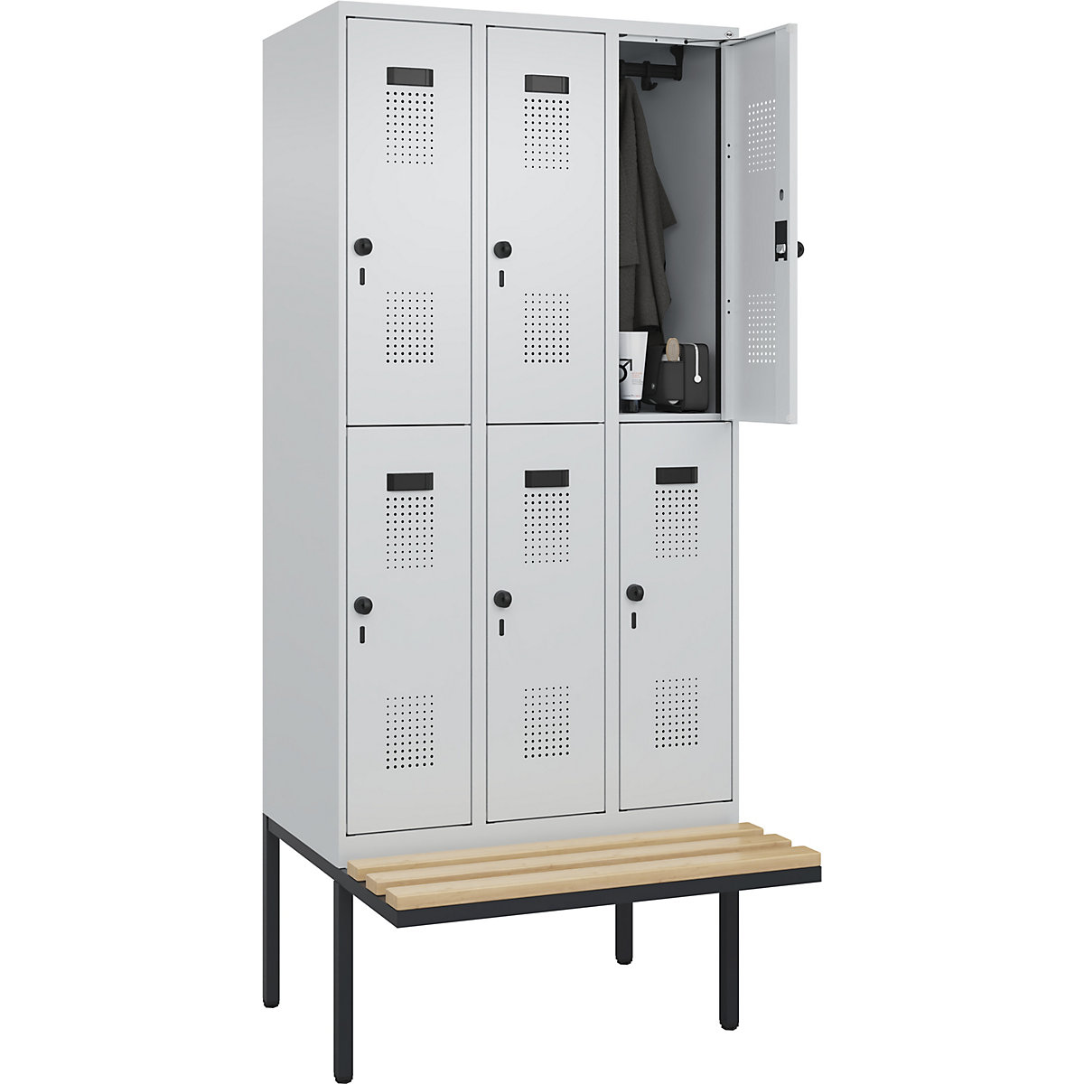 Evolo PLUS bench seat double deck clothes locker (Product illustration 3)-2