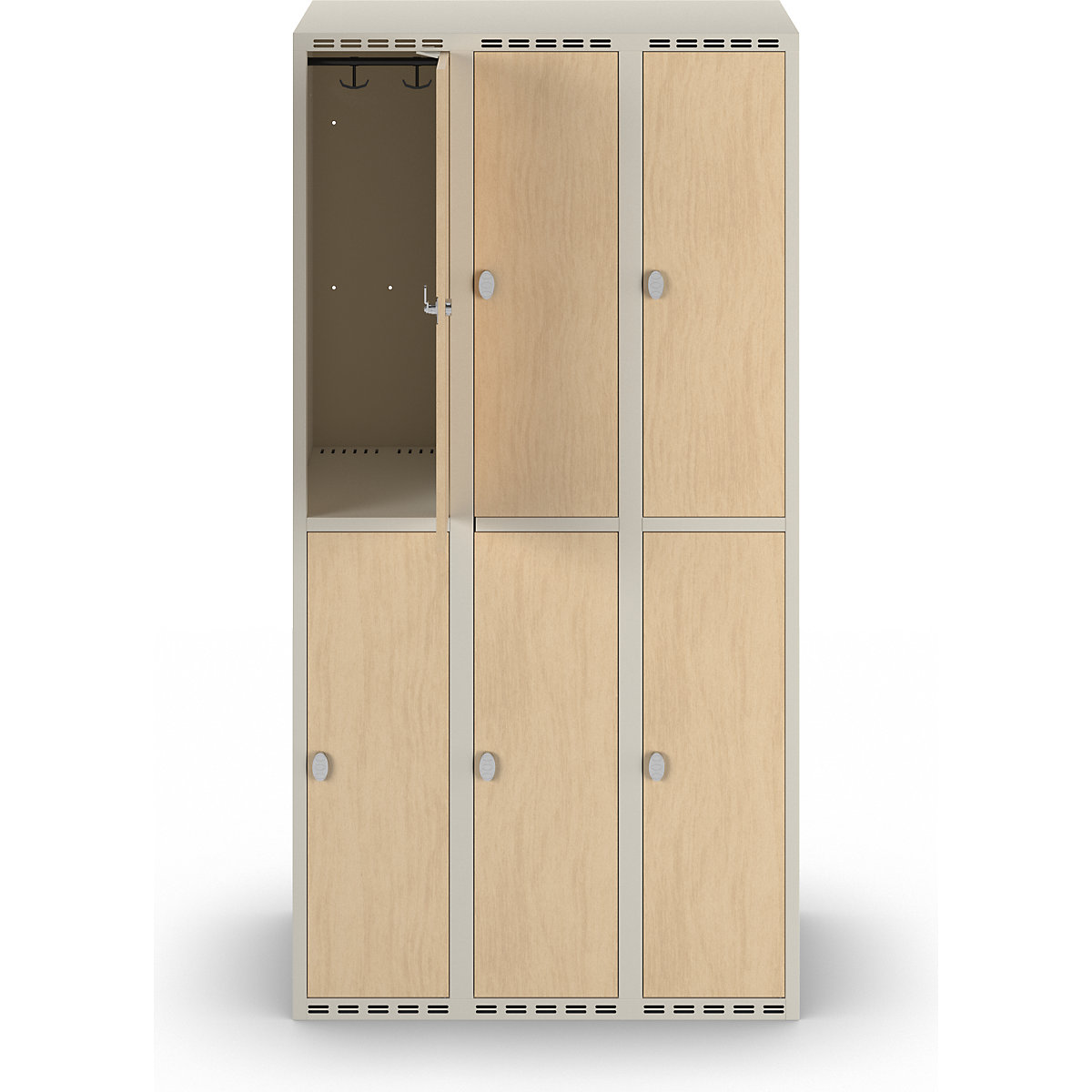 Fydor double deck clothes locker, HPL (Product illustration 4)-3