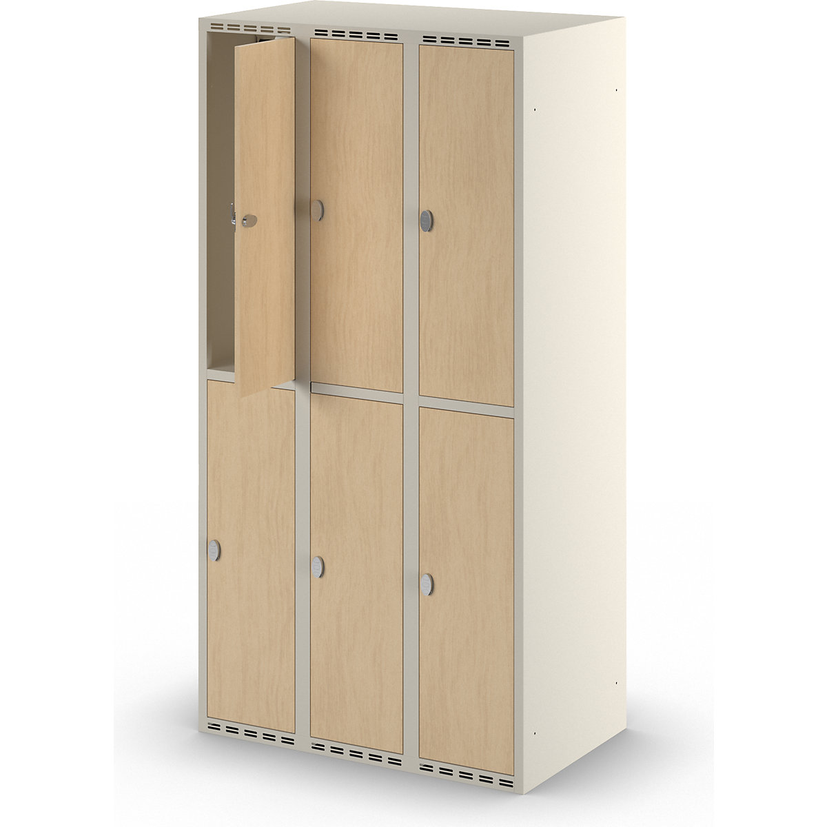 Fydor double deck clothes locker, HPL (Product illustration 6)-5
