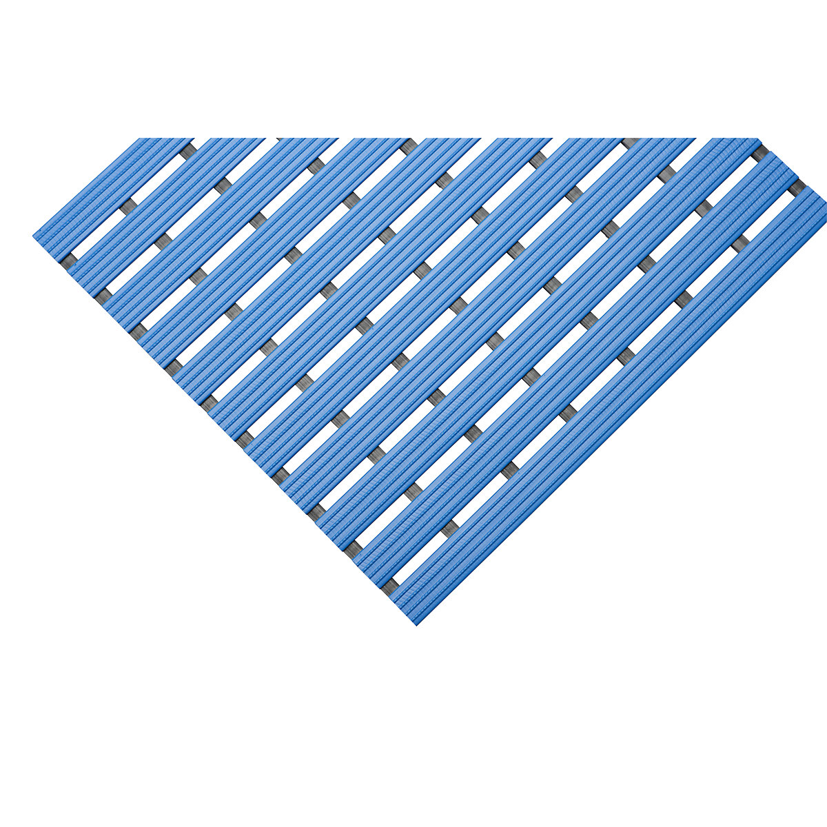 PVC profile matting, per metre – EHA, walking surface made of hard PVC, non-slip, width 600 mm, blue-7