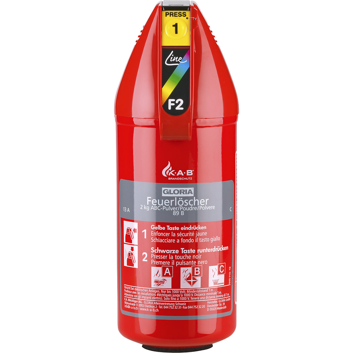 Compact powder fire extinguisher – GLORIA (Product illustration 2)-1