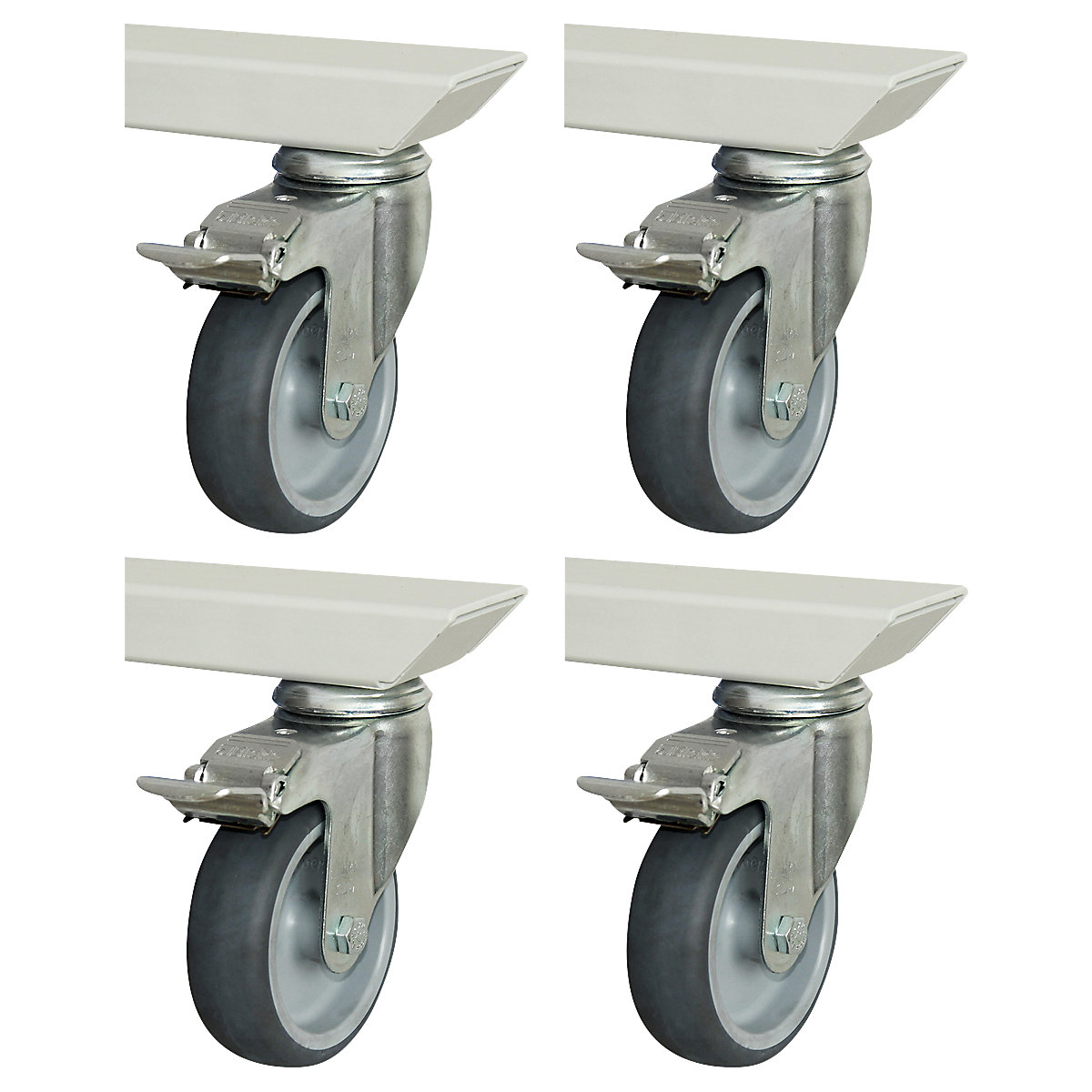 Electrically adjustable sit-stand work bench, mobile – RAU (Product illustration 3)-2