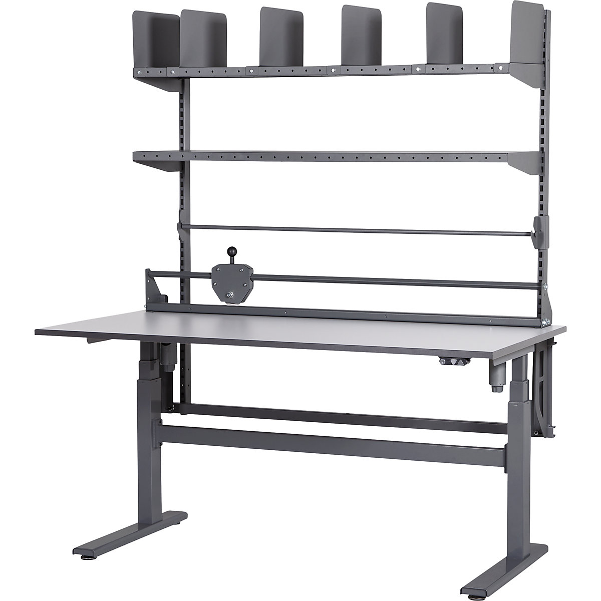 Packing table, electrically height adjustable - eurokraft pro