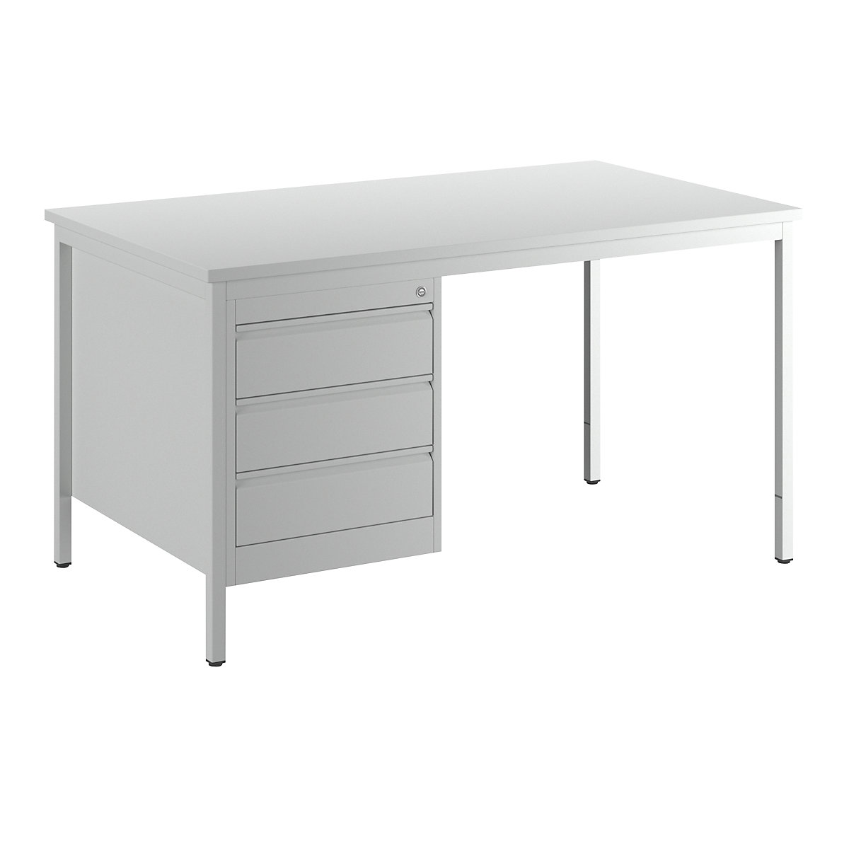 Foreman's desk, light grey - eurokraft basic
