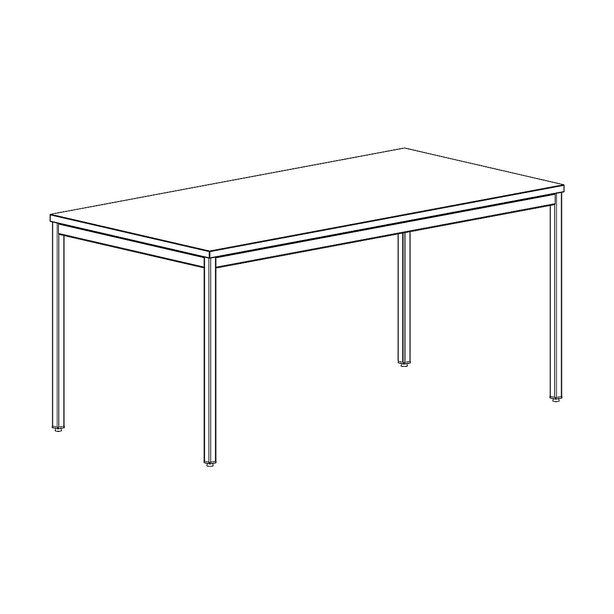 Foreman's desk, light grey – eurokraft basic (Product illustration 3)-2