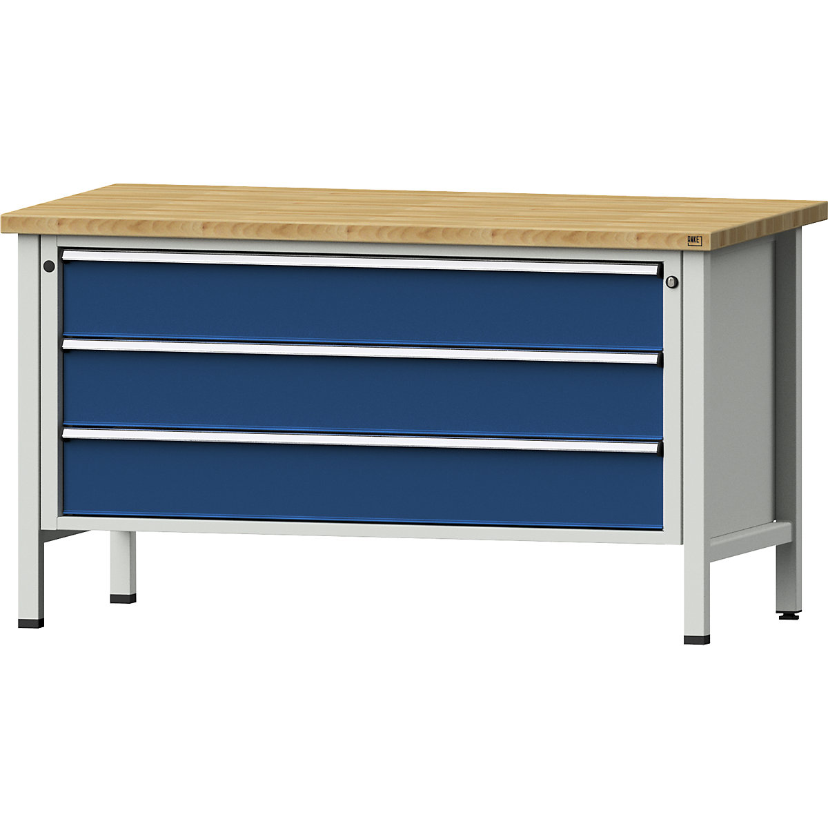 Workbench 1500 mm wide, frame construction - ANKE