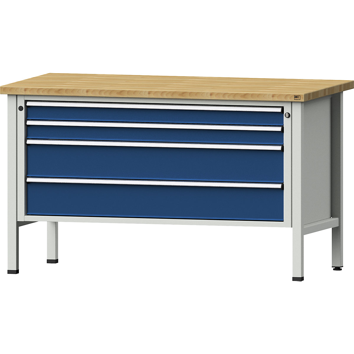 Workbench 1500 mm wide, frame construction - ANKE