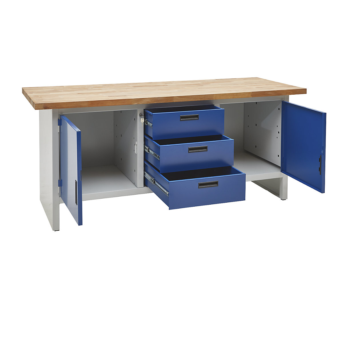 Workbench with closed sides – eurokraft basic (Product illustration 9)-8