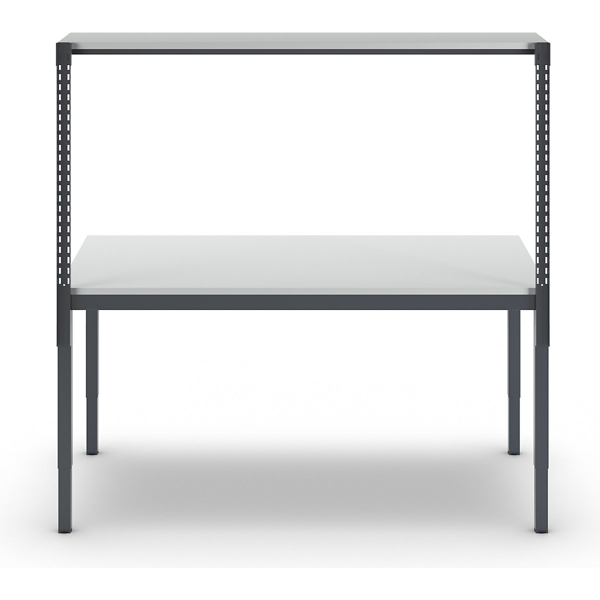 Height adjustable work table with shelf – eurokraft basic (Product illustration 5)-4
