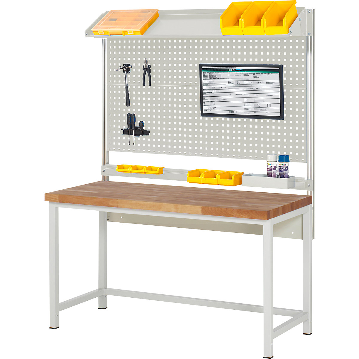 Workbench with Series 8000 modular system – eurokraft pro